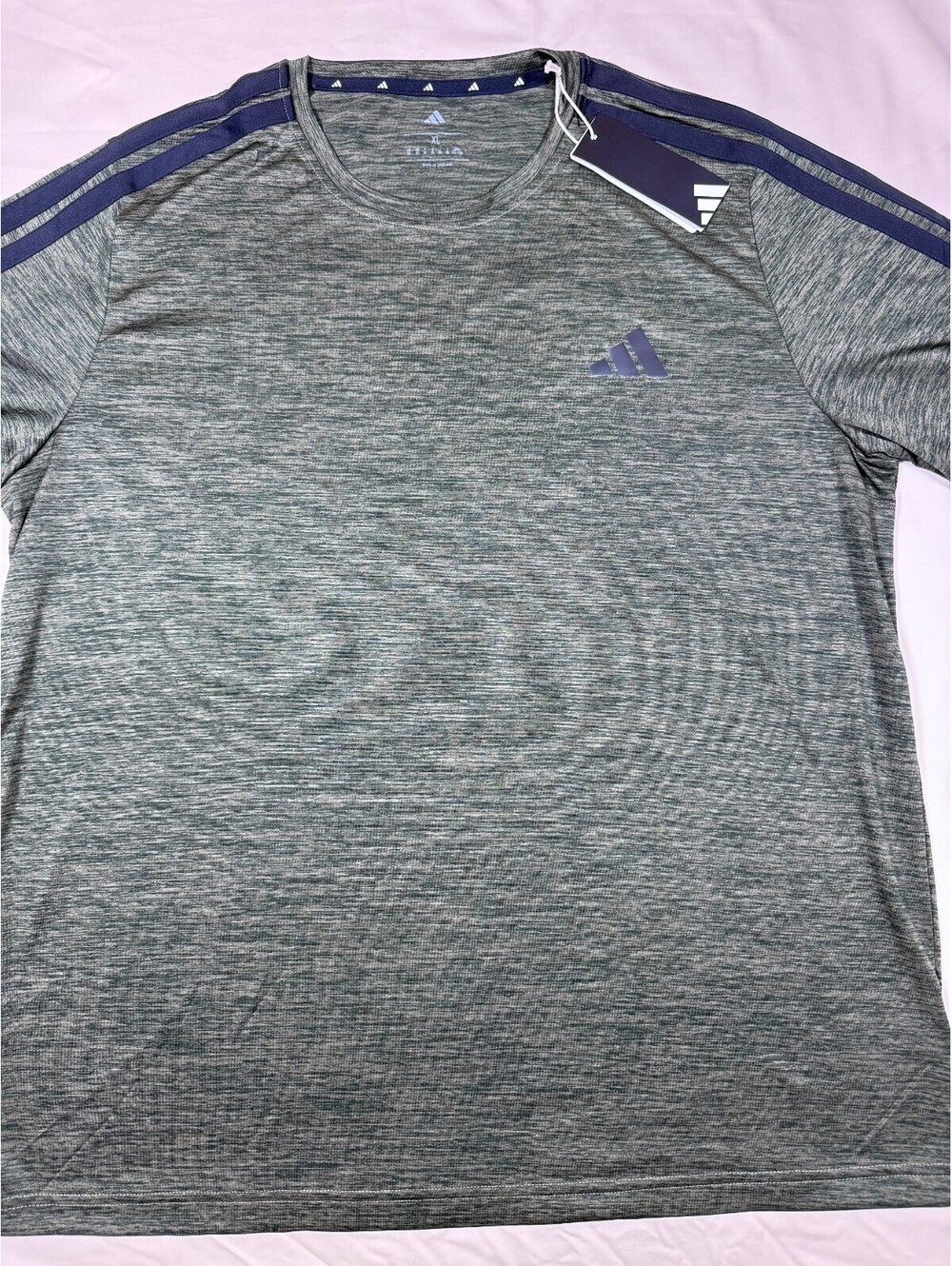 Adidas Men's Performance Short Sleeve T-Shirt XL Dark Green Heathered - NWT